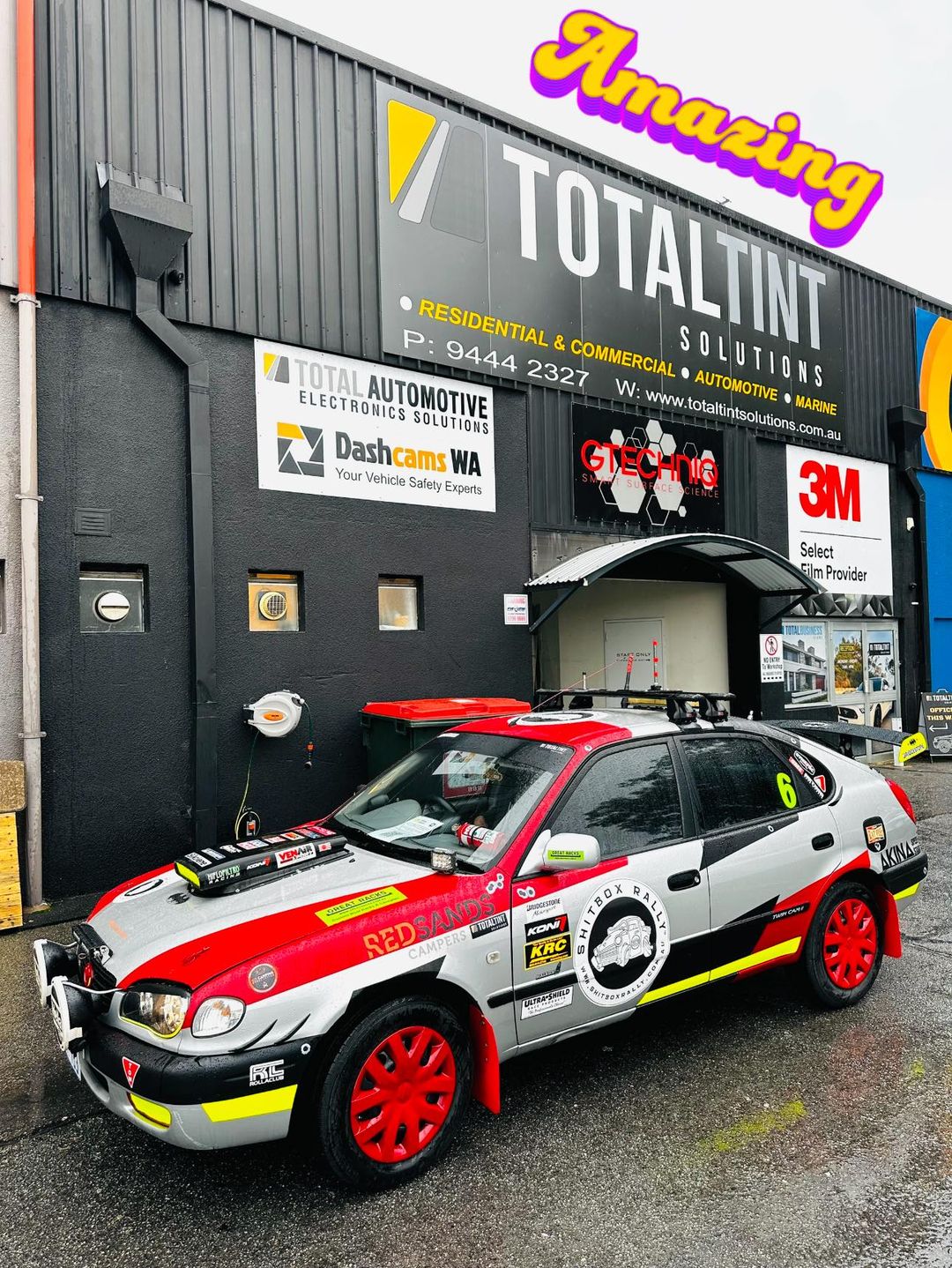 Shit Box Rally Sponsor Car Batrolla Total Tint Solutions